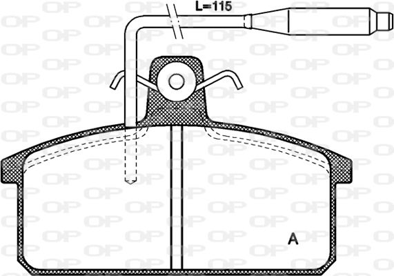 OPEN PARTS Комплект тормозных колодок, дисковый тормоз BPA0128.02